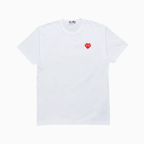 Comme des Garcons Play x the Artist Invader White Red Heart T-Shirt