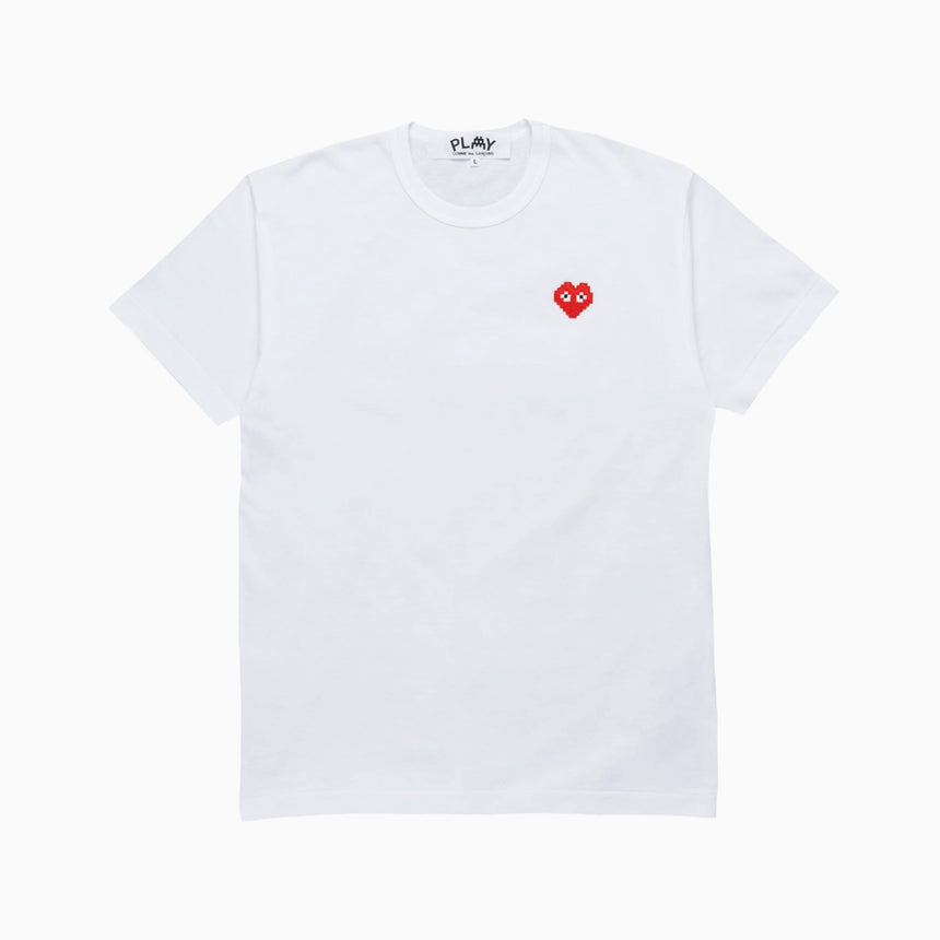 Comme des Garcons Play White Red Heart T-Shirt