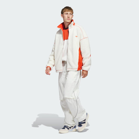 adidas Originals Adams Blvd Fleece Jacket Off White / Preloved Red