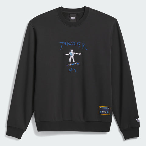 adidas Originals x Thrasher x AFA Argentina Crewneck Sweatshirt Black