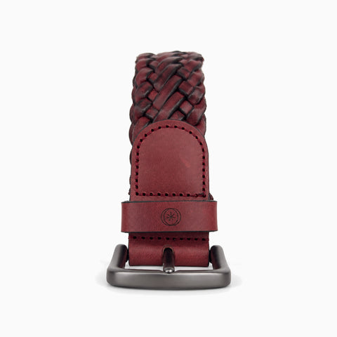 Yâr’in Custom Hand Braided Belt 716 Burgundy