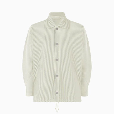 Homme Plissé Issey Miyake MC March Spread Collar Jacket Frosty Grey