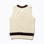 Beams Plus Patchwork-Like Cricket Vest Off White