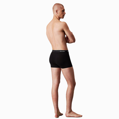 Calvin Klein 3 Pack Relaxed Trunks Icon Cotton Stretch Black