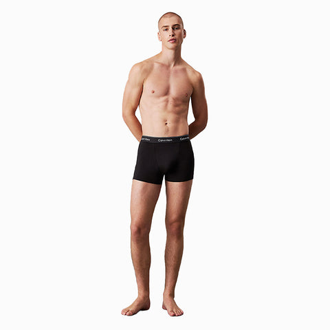 Calvin Klein 3 Pack Relaxed Trunks Icon Cotton Stretch Black