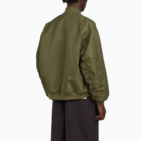 Applied Art Forms Flight Bomber Jacket Dark Khaki