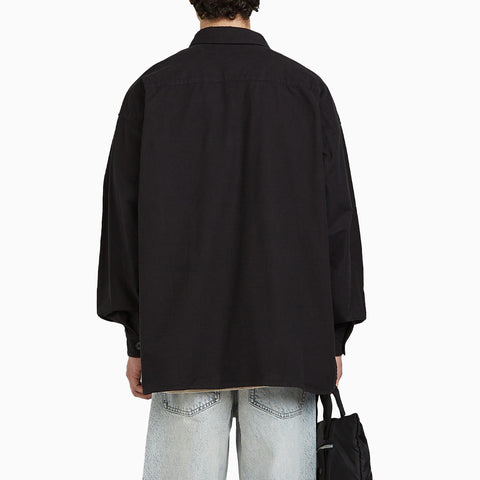 Applied Art Forms Oversized Work Shirt Black
