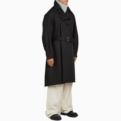 Applied Art Forms AM2-5 Motorcycle Trench Coat Black