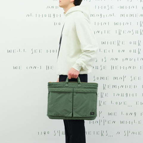 Porter-Yoshida & Co. Tanker Short Helmet Bag Large Sage Green
