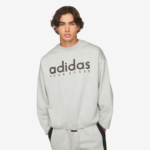 adidas Originals x Fear of God Athletics Cotton Fleece Crewneck Medium Grey Heather