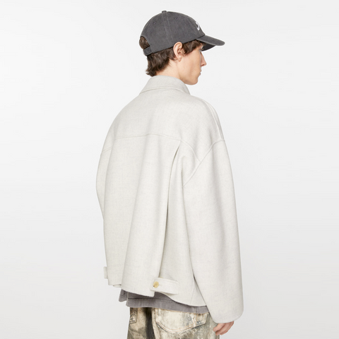 Acne Studios Wool Jacket White Grey Melange
