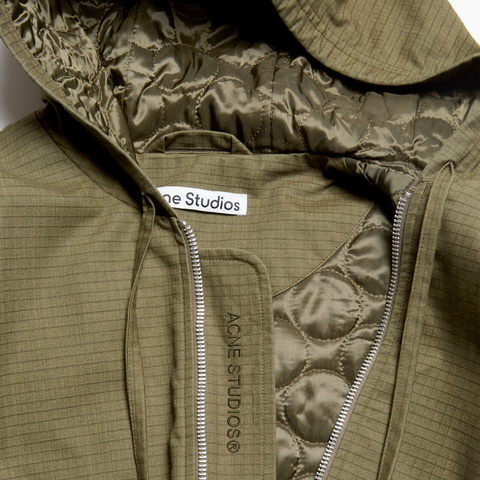 Acne Studios Ripstop Padded Jacket Olive Green