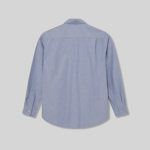Acne Studios Logo Button-Up Shirt Blue