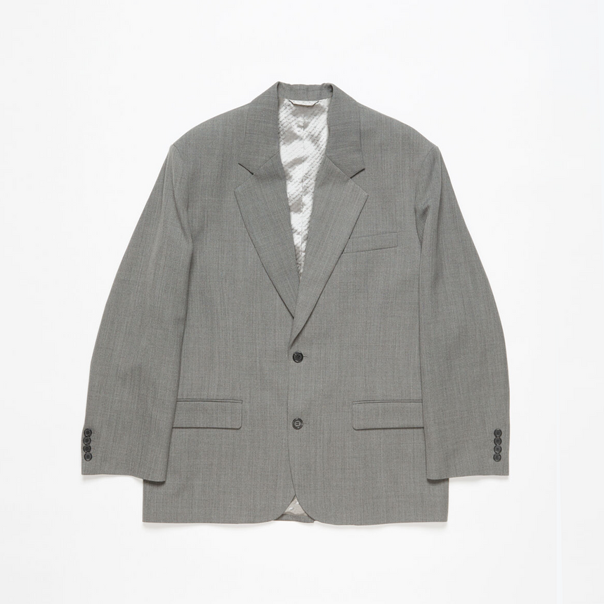 Acne Studios Relaxed Fit Suit Jacket Gray Melange