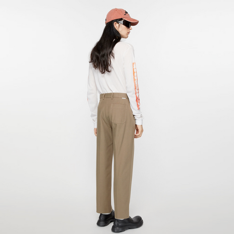 Acne Studios Twill Cotton-Blend Trousers Hazelnut Brown