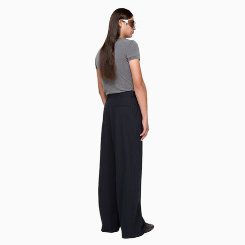 Acne Studios Pinstripe Trousers Navy