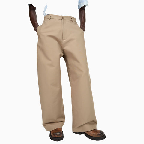 Acne Studios Twill Trousers Khaki Beige