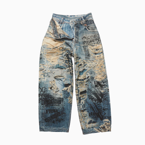 Acne Studios 2023 Super Baggy Fit Jeans Mid Blue