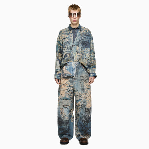 Acne Studios 2023 Super Baggy Fit Jeans Mid Blue