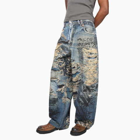 Acne Studios 2023 Super Baggy Fit Jeans Mid Blue