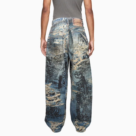 Acne Studios 2023 Super Baggy Fit Jeans Mid Blue