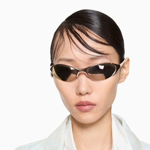 Acne Studios Metal Frame Charm Sunglasses Rose Copper