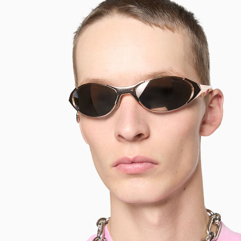 Acne Studios Metal Frame Charm Sunglasses Rose Copper