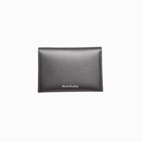 Acne Studios Folded Leather Card Holder Black