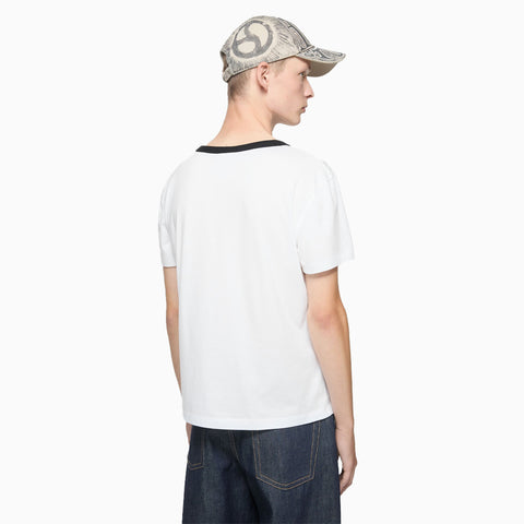 Acne Studios Regular Fit Logo T-shirt Optic White