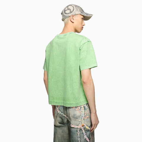 Acne Studios Detailed Relaxed Fit Logo T-Shirt Bright Green