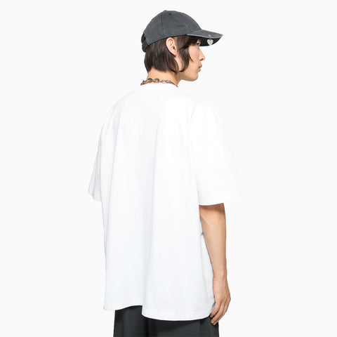 Acne Studios Logo T-Shirt Relaxed Unisex Fit Optic White