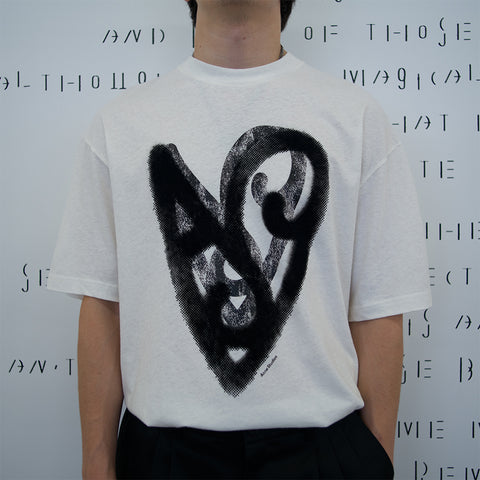Acne Studios Logo T-Shirt Relaxed Fit Optic White