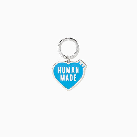 Human Made Heart Keyring Blue