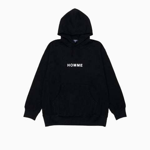Comme des Garçons HOMME Cotton Terry Cloth Garment Print Hoodie Black