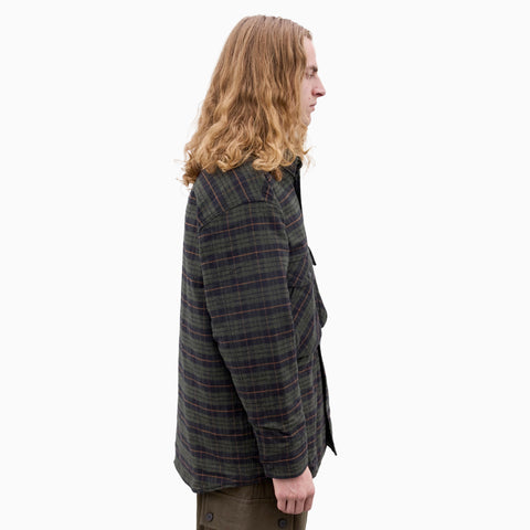 Comme des Garçons HOMME Quilted Check Shirt Green