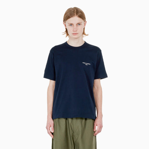 Comme des Garçons HOMME Cotton Jersey Garment Print T-Shirt Navy