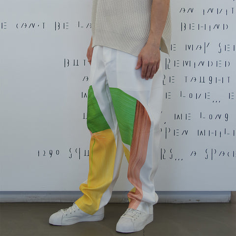 Homme Plissé Issey Miyake RB_Drawing Press Pants White / Multicolor