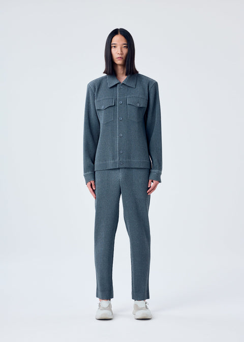Homme Plissé Issey Miyake Wool Like Light Jacket Khaki