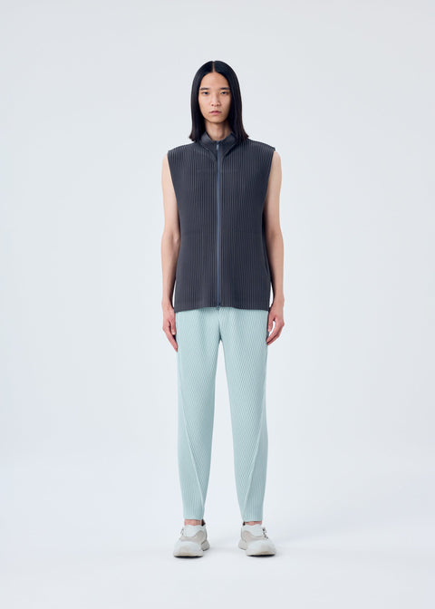 Homme Plissé Issey Miyake Pleats Bottoms 2 Diagonal Trousers Dark Green