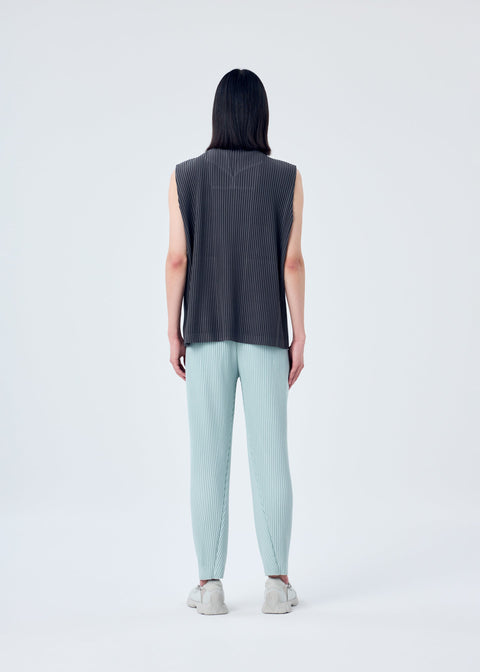 Homme Plissé Issey Miyake Pleats Bottoms 2 Diagonal Trousers Dark Green