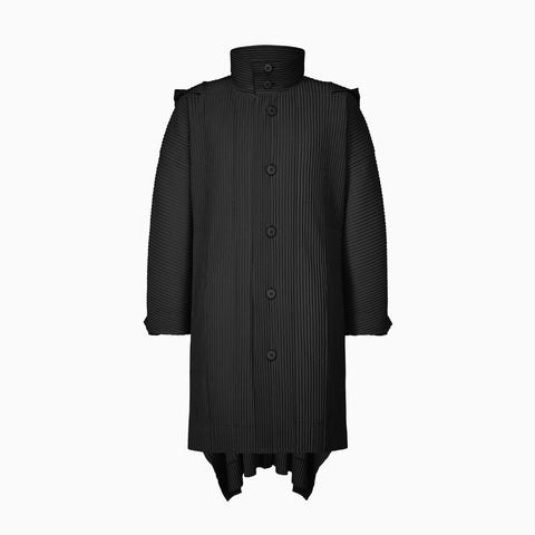 Homme Plissé Issey Miyake Kite Coat Brown Black