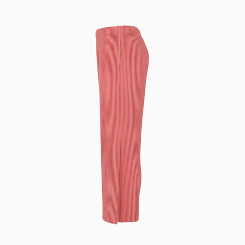 Homme Plissé Issey Miyake MC April Straight Leg Trousers Dusky Red