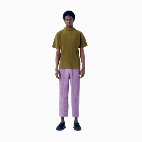 Homme Plissé Issey Miyake MC April Straight Leg Trousers Dusky Red