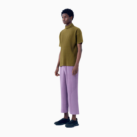 Homme Plissé Issey Miyake MC April Straight Leg Trousers Dusky Red
