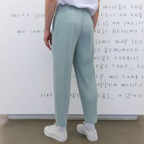 Homme Plissé Issey Miyake Pleats Bottoms 2 Trousers Teal Green