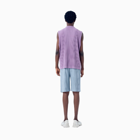 Homme Plissé Issey Miyake Color Pleats Shorts Gray Blue