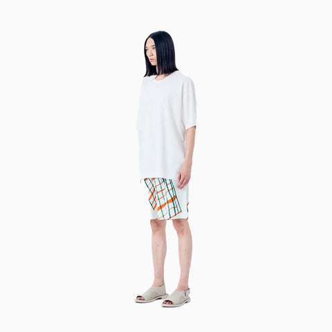 Homme Plissé Issey Miyake Windswept Plaid Shorts Blue Gray