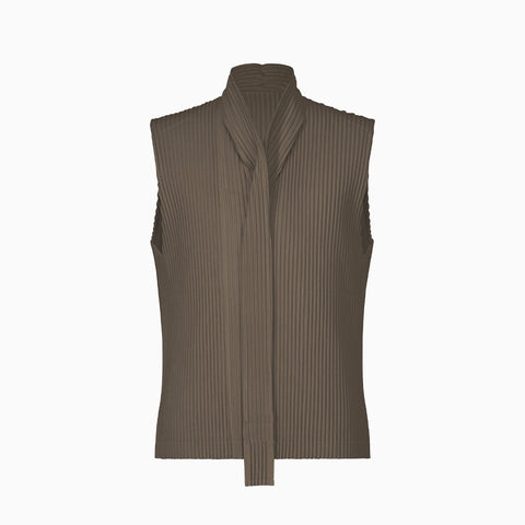 Homme Plissé Issey Miyake Turbine Vest Mud Brown