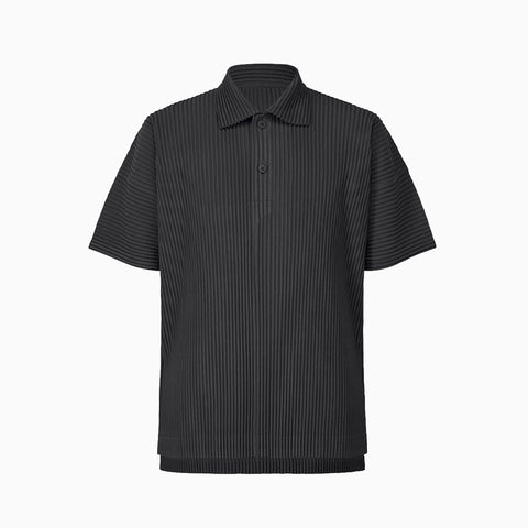 Homme Plissé Issey Miyake MC May Polo Shirt Black