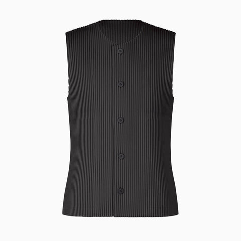 Homme Plissé Issey Miyake Kersey Pleats Vest Black